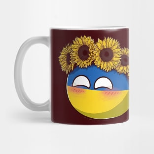 Ukraineball Polandball Countryball Sunflower Art Mug